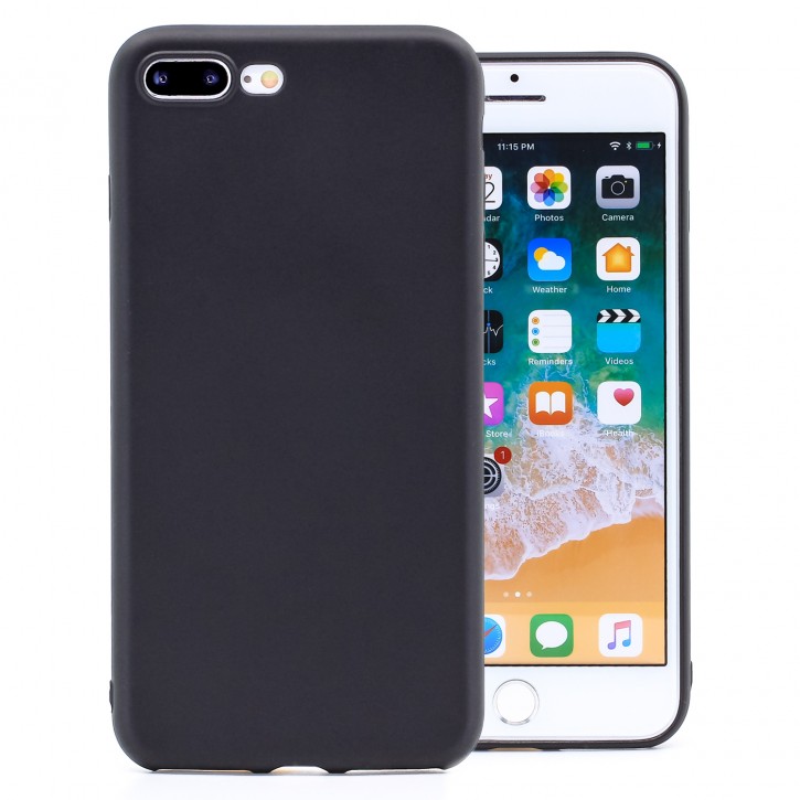 COOVY® Cover für Apple iPhone 7 + plus / 8 + plus ultra dünnes, leichtes TPU Silikon Bumper Case, Hülle, Slim, metallisch schimmerndes Design | 