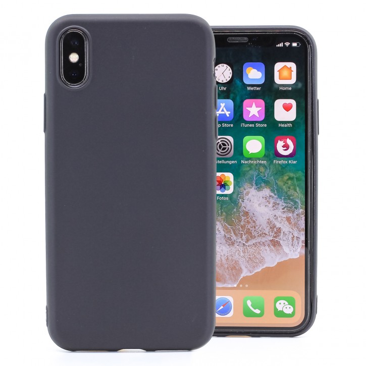 COOVY® Cover für Apple iPhone X / Xs ultra dünnes, leichtes TPU Silikon Bumper Case, Hülle, Slim, metallisch schimmerndes Design | 