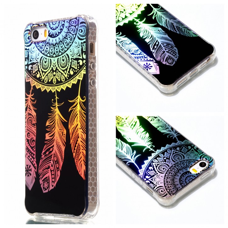 COOVY® Cover für Apple iPhone 5 / 5s / SE ultra dünnes, buntes Designer TPU Silikon Bumper Case, Hülle, Slim, Hologramm Design | 