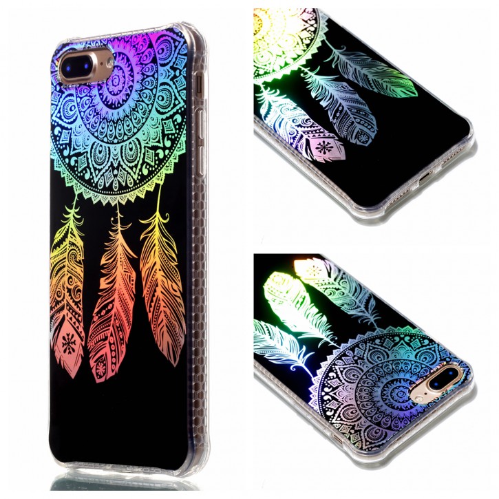 COOVY® Cover für Apple iPhone 7 + plus / 8 + plus ultra dünnes, buntes Designer TPU Silikon Bumper Case, Hülle, Slim, Hologramm Design | 