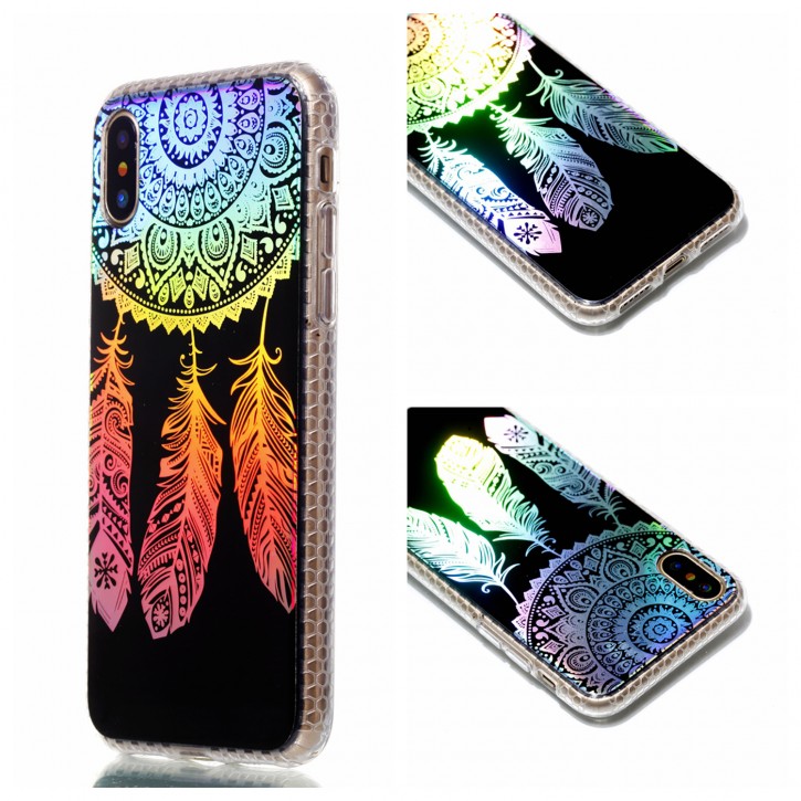 COOVY® Cover für Apple iPhone X / Xs ultra dünnes, buntes Designer TPU Silikon Bumper Case, Hülle, Slim, Hologramm Design | 