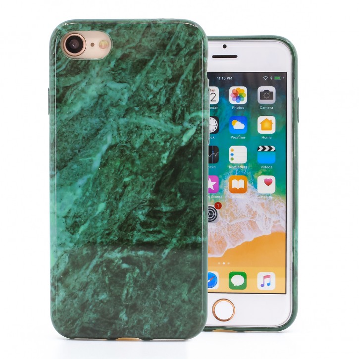COOVY® Cover für Apple iPhone 7 / 8 ultra dünnes TPU Silikon Bumper Case, Hülle, Slim, Marmor Design | 