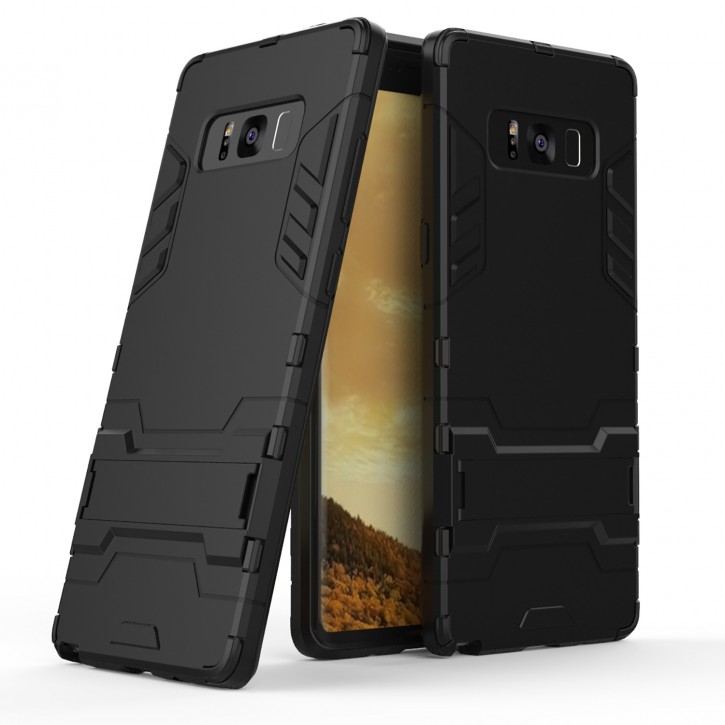 COOVY® Cover für Samsung Galaxy Note 8 SM-N950 / SM-N950F / SM-N950FD Bumper Case, Doppelschicht aus Plastik + TPU-Silikon, extra stark, Anti-Shock Hülle, Standfunktion | 