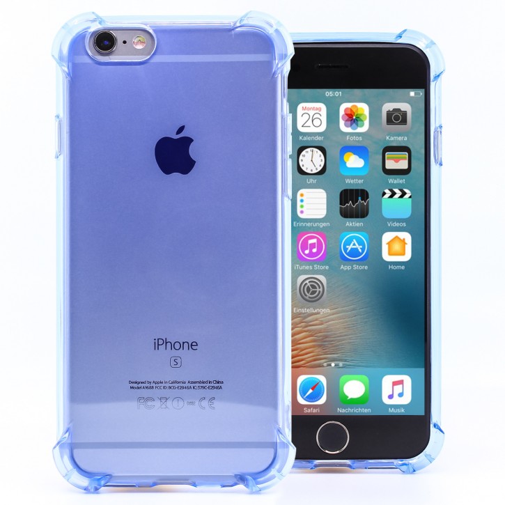 COOVY® Cover für Apple iPhone 6 / 6s transparentes, leichtes, dünnes TPU Silikon Bumper Case, Hülle, Slim, stoßdämpfende Ecken | 