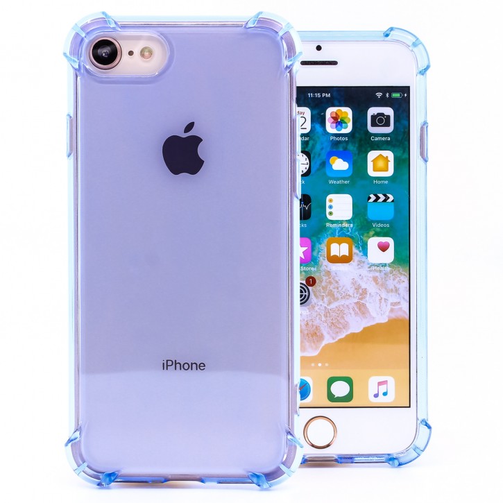 COOVY® Cover für Apple iPhone 7 / 8 transparentes, leichtes, dünnes TPU Silikon Bumper Case, Hülle, Slim, stoßdämpfende Ecken | 