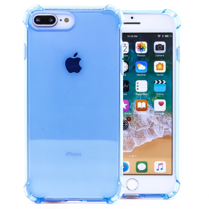 COOVY® Cover für Apple iPhone 7 + plus / 8 + plus transparentes, leichtes, dünnes TPU Silikon Bumper Case, Hülle, Slim, stoßdämpfende Ecken | 