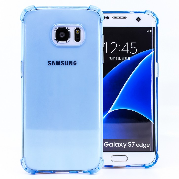 COOVY® Cover für Samsung Galaxy S7 EDGE SM-G935F SM-G935 transparentes, leichtes, dünnes TPU Silikon Bumper Case, Hülle, Slim, stoßdämpfende Ecken | 