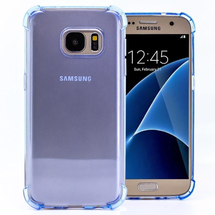 COOVY® Cover für Samsung Galaxy S7 SM-G930F SM-G930 transparentes, leichtes, dünnes TPU Silikon Bumper Case, Hülle, Slim, stoßdämpfende Ecken | 