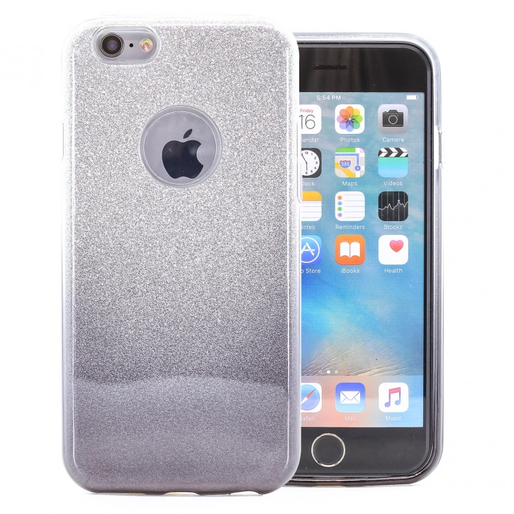 COOVY® Cover für Apple iPhone 6 / 6s leichtes dünnes Bumper Case aus Plastik + TPU-Silikon, Hülle, schillerndes Glitzer-Design | 