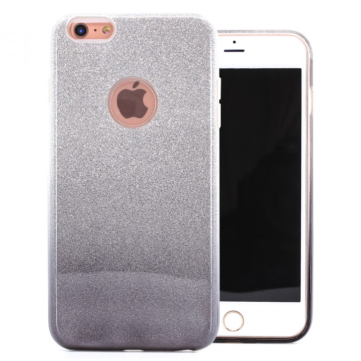 COOVY® Cover für Apple iPhone 6 + plus leichtes dünnes Bumper Case aus Plastik + TPU-Silikon, Hülle, schillerndes Glitzer-Design | 