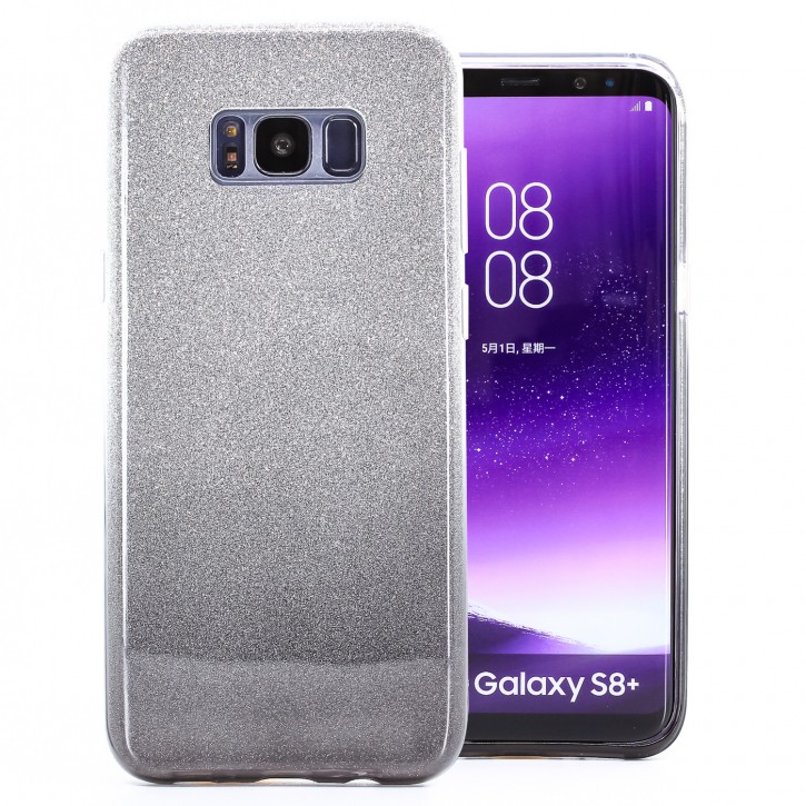 COOVY® Cover für Samsung Galaxy S8 + plus SM-G955F / SM-G955FD leichtes dünnes Bumper Case aus Plastik + TPU-Silikon, Hülle, schillerndes Glitzer-Design | 