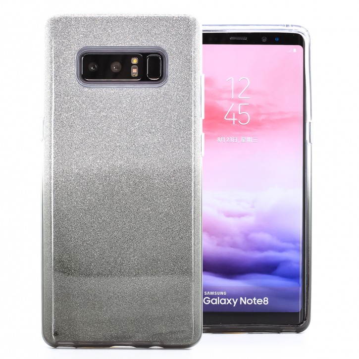COOVY® Cover für Samsung Galaxy Note 8 SM-N950 / SM-N950F / SM-N950FD leichtes dünnes Bumper Case aus Plastik + TPU-Silikon, Hülle, schillerndes Glitzer-Design | 