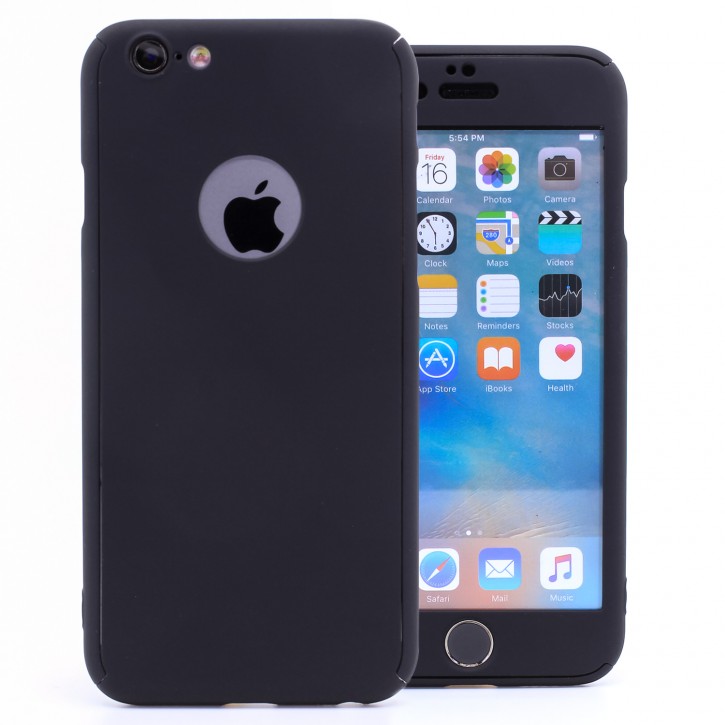 COOVY® Cover für Apple iPhone 6 / 6s 360° rundum Bumper Case, ultra dünn und leicht, mit Displayschutz, Fullbody-Hülle | 