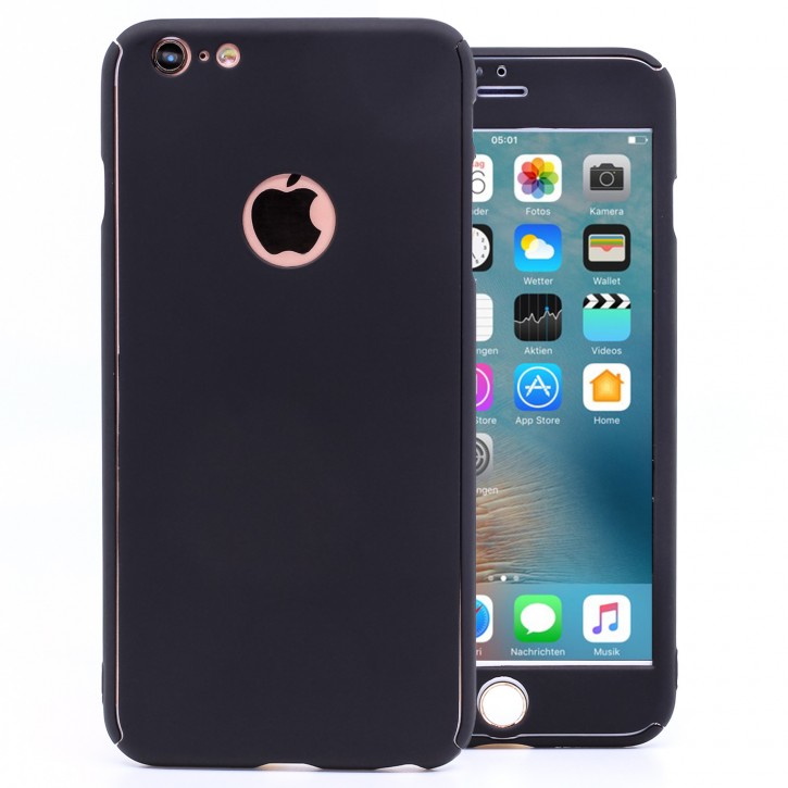 COOVY® Cover für Apple iPhone 6 + plus 360° rundum Bumper Case, ultra dünn und leicht, mit Displayschutz, Fullbody-Hülle | 