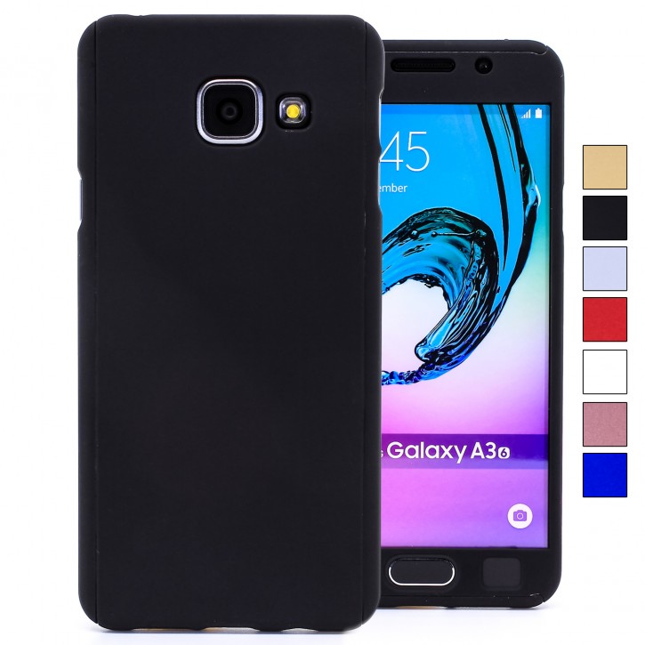 COOVY® Cover für Samsung Galaxy A3 SM-A310 / SM-A310F (Model 2016) 360° rundum Bumper Case, ultra dünn und leicht, mit Displayschutz, Fullbody-Hülle | 