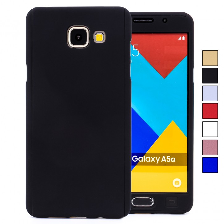 COOVY® Cover für Samsung Galaxy A5 SM-A510 / SM-A510F (Model 2016) 360° rundum Bumper Case, ultra dünn und leicht, mit Displayschutz, Fullbody-Hülle | 