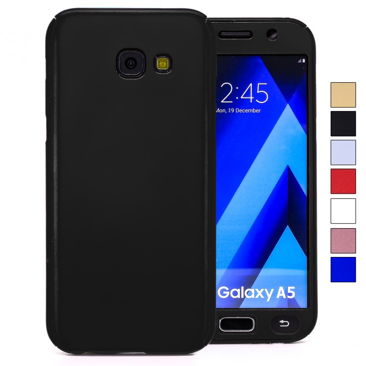 COOVY® Cover für Samsung Galaxy A5 SM-A520 / SM-A520F (Model 2017) 360° rundum Bumper Case, ultra dünn und leicht, mit Displayschutz, Fullbody-Hülle | 
