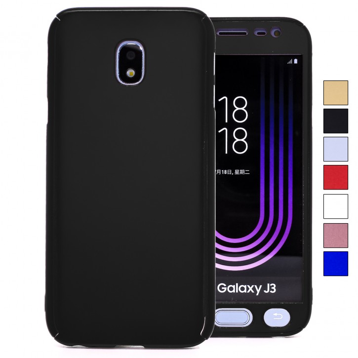 COOVY® Cover für Samsung Galaxy J3 SM-J330G / SM-J330F/DS (Model 2017) / J3 pro 360° rundum Bumper Case, ultra dünn und leicht, mit Displayschutz, Fullbody-Hülle | 
