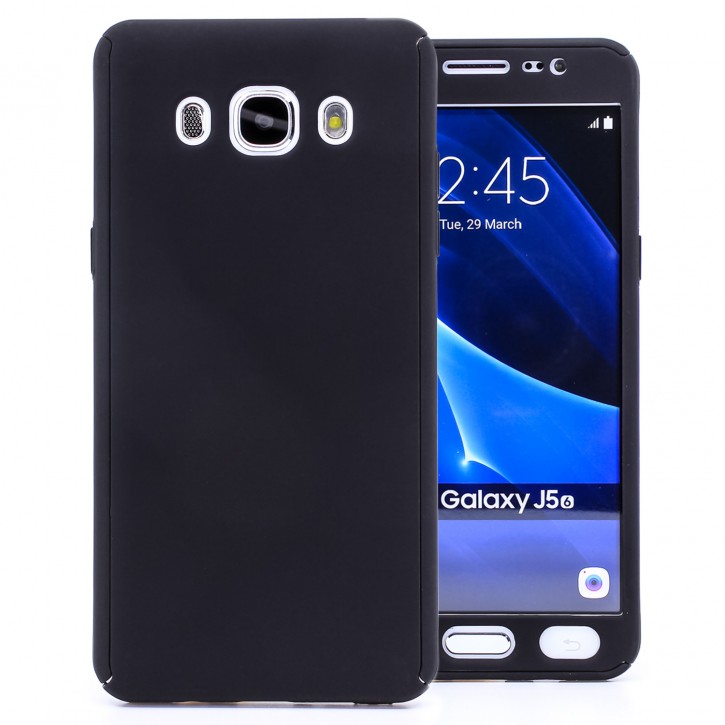 COOVY® Cover für Samsung Galaxy J5 SM-J510 SM-J510F/DS (Model 2016) 360° rundum Bumper Case, ultra dünn und leicht, mit Displayschutz, Fullbody-Hülle | 