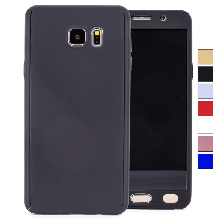 COOVY® Cover für Samsung Galaxy Note 5 SM-N920 / SM-920F 360° rundum Bumper Case, ultra dünn und leicht, mit Displayschutz, Fullbody-Hülle | 