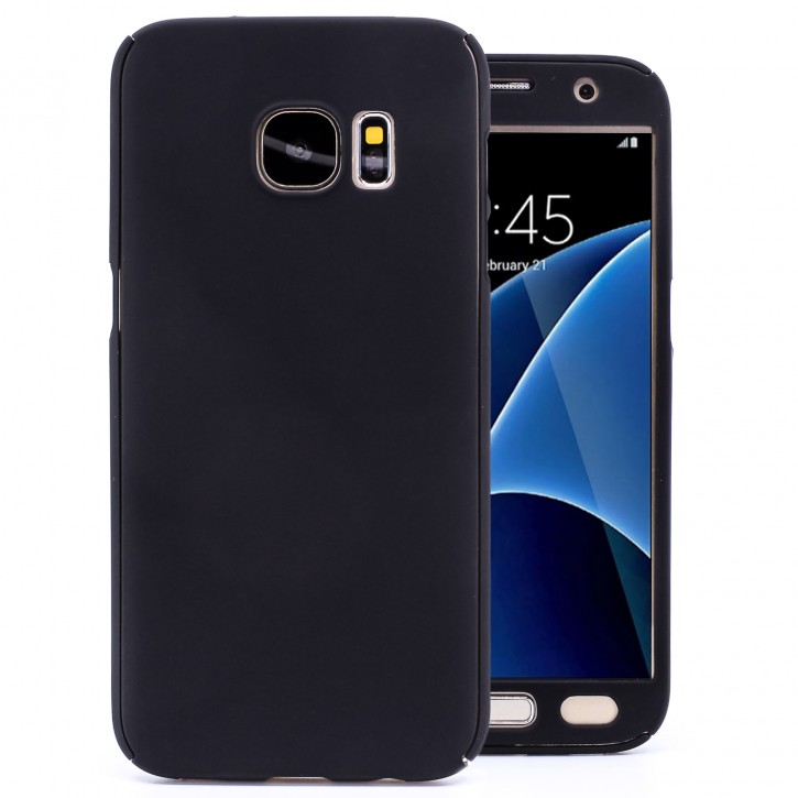 COOVY® Cover für Samsung Galaxy S7 SM-G930F SM-G930 360° rundum Bumper Case, ultra dünn und leicht, mit Displayschutz, Fullbody-Hülle | 