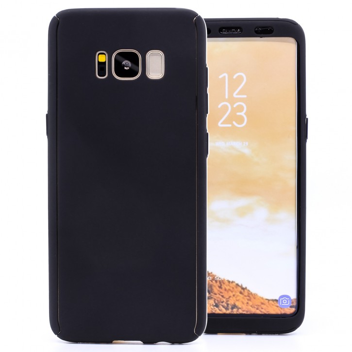 COOVY® Cover für Samsung Galaxy S8 SM-G950F / SM-G950FD 360° rundum Bumper Case, ultra dünn und leicht, mit Displayschutz, Fullbody-Hülle | 