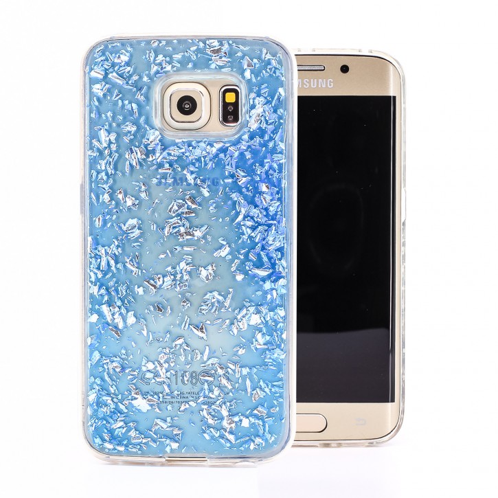 COOVY® Cover für Samsung Galaxy S6 EDGE SM-G925F SM-G925 dünnes TPU Silikon Bumper Case, Hülle, Slim, in funkelndem Glitzer-Design | 