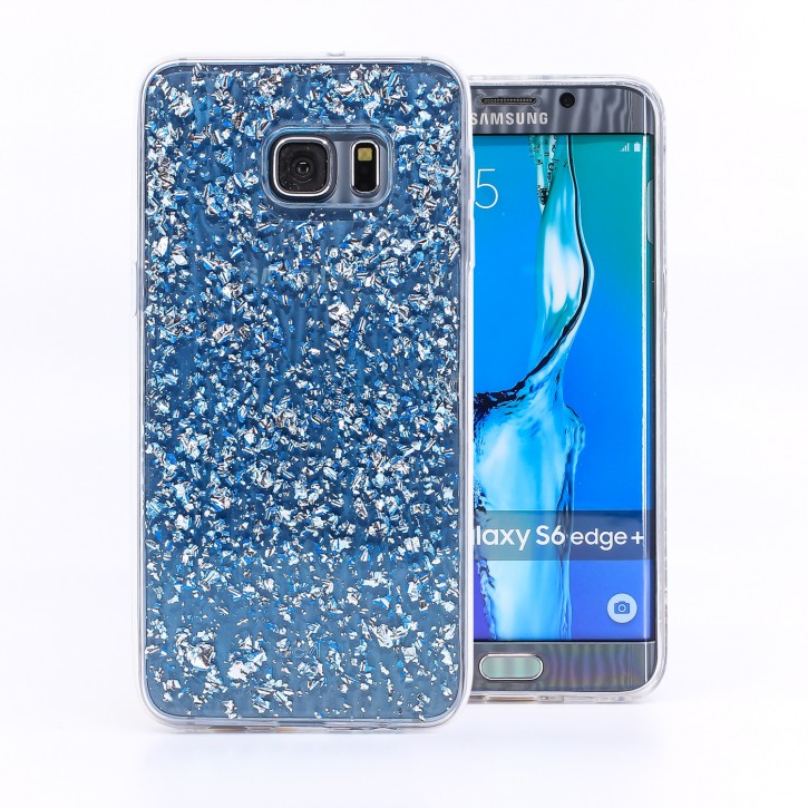 COOVY® Cover für Samsung Galaxy S6 EDGE + plus SM-G928F dünnes TPU Silikon Bumper Case, Hülle, Slim, in funkelndem Glitzer-Design | 