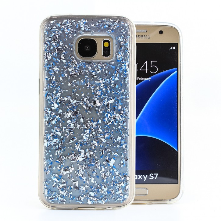COOVY® Cover für Samsung Galaxy S7 SM-G930F SM-G930 dünnes TPU Silikon Bumper Case, Hülle, Slim, in funkelndem Glitzer-Design | 