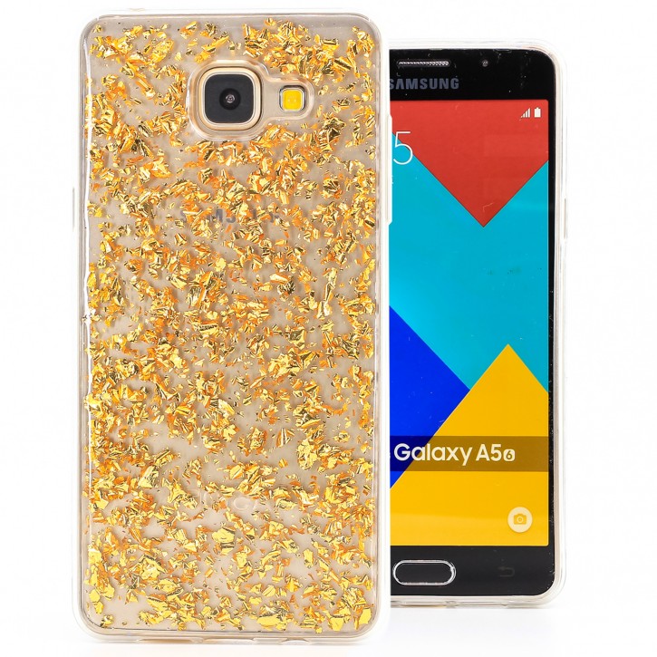 COOVY® Cover für Samsung Galaxy A5 SM-A510 / SM-A510F (Model 2016) dünnes TPU Silikon Bumper Case, Hülle, Slim, in funkelndem Glitzer-Design | 