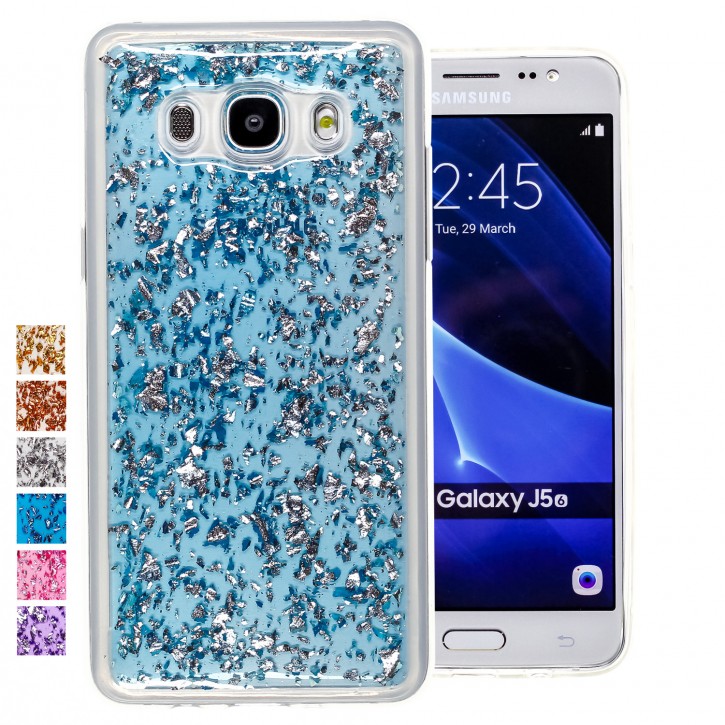 COOVY® Cover für Samsung Galaxy J5 SM-J510 SM-J510F/DS (Model 2016) dünnes TPU Silikon Bumper Case, Hülle, Slim, in funkelndem Glitzer-Design | 