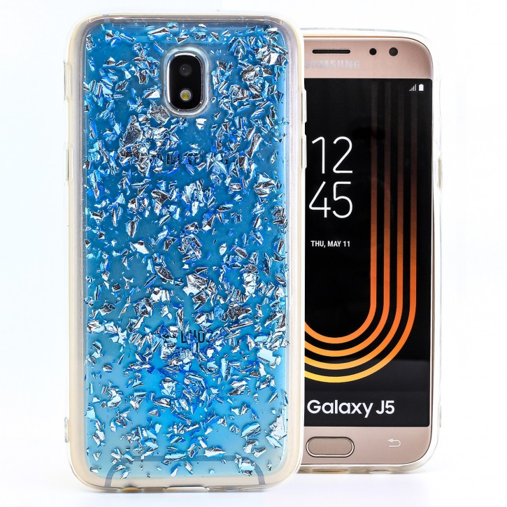 COOVY® Cover für Samsung Galaxy J5 SM-J530 / SM-J530F/DS (Model 2017) / J5 pro dünnes TPU Silikon Bumper Case, Hülle, Slim, in funkelndem Glitzer-Design | 