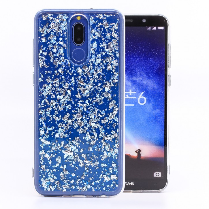 COOVY® Cover für Huawei Mate 10 lite / NOVA 2i dünnes TPU Silikon Bumper Case, Hülle, Slim, in funkelndem Glitzer-Design | 