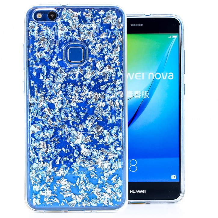 COOVY® Cover für Huawei P10 lite / NOVA lite dünnes TPU Silikon Bumper Case, Hülle, Slim, in funkelndem Glitzer-Design | 