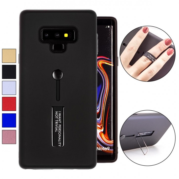COOVY® Cover für Samsung Galaxy Note 9 SM-N960F / SM-N960F/DS Bumper Case, Hülle, Doppelschicht aus Plastik + TPU-Silikon mit Halteschlaufe, Standfunktion | 