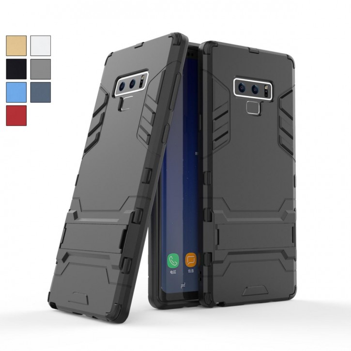COOVY® Cover für Samsung Galaxy Note 9 SM-N960F / SM-N960F/DS Bumper Case, Doppelschicht aus Plastik + TPU-Silikon, extra stark, Anti-Shock Hülle, Standfunktion | 