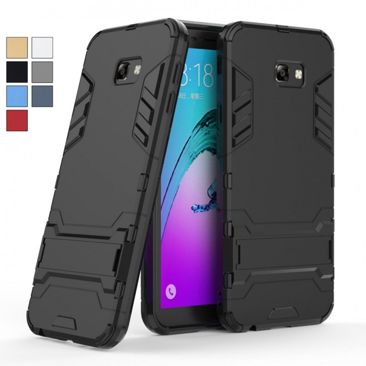 COOVY® Cover für Samsung Galaxy J4 + plus SM-J415F/DS / SM-J415FN/DS (Model 2018) Bumper Case, Doppelschicht aus Plastik + TPU-Silikon, extra stark, Anti-Shock Hülle, Standfunktion | 