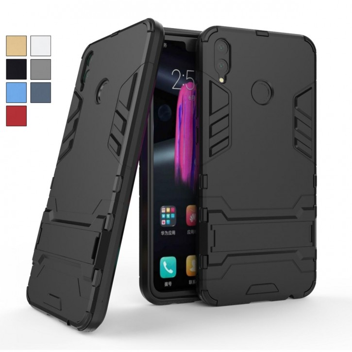 COOVY® Cover für Huawei Honor 8X / Honor View 10 lite Bumper Case, Doppelschicht aus Plastik + TPU-Silikon, extra stark, Anti-Shock Hülle, Standfunktion | 
