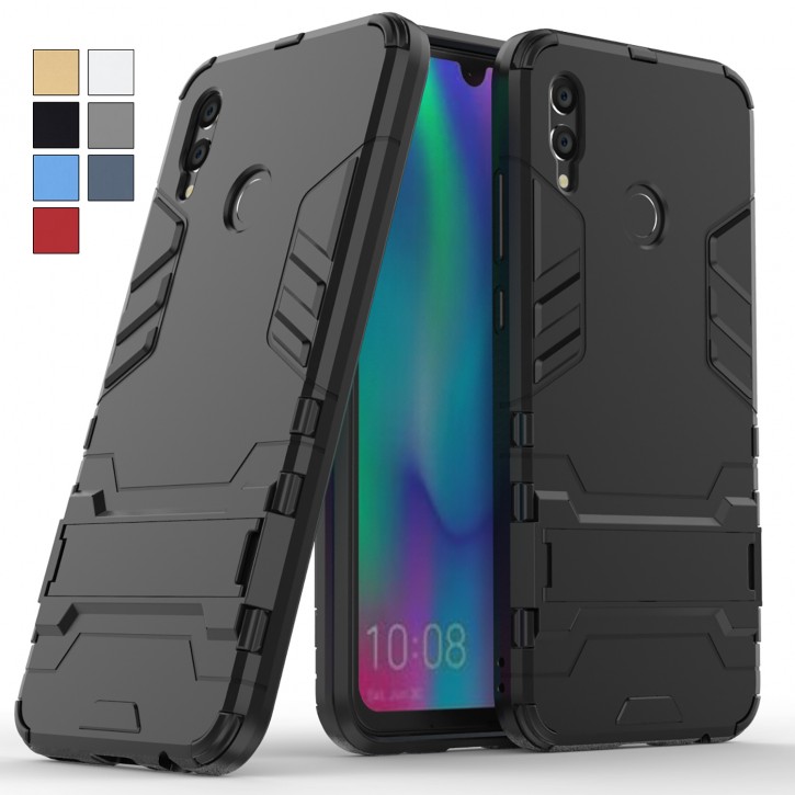 COOVY® Cover für Huawei Honor 10 lite Bumper Case, Doppelschicht aus Plastik + TPU-Silikon, extra stark, Anti-Shock Hülle, Standfunktion | 