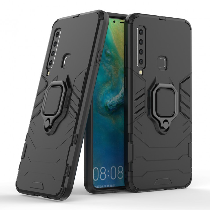COOVY® Cover für Samsung Galaxy A9 SM-A920 / SM-A920F/DS / A9 Star Pro/ A9s (Model 2018) Bumper Case, Plastik + TPU-Silikon, extra stark, Anti-Shock, Stand Funktion + Magnethalter kompatibel | 