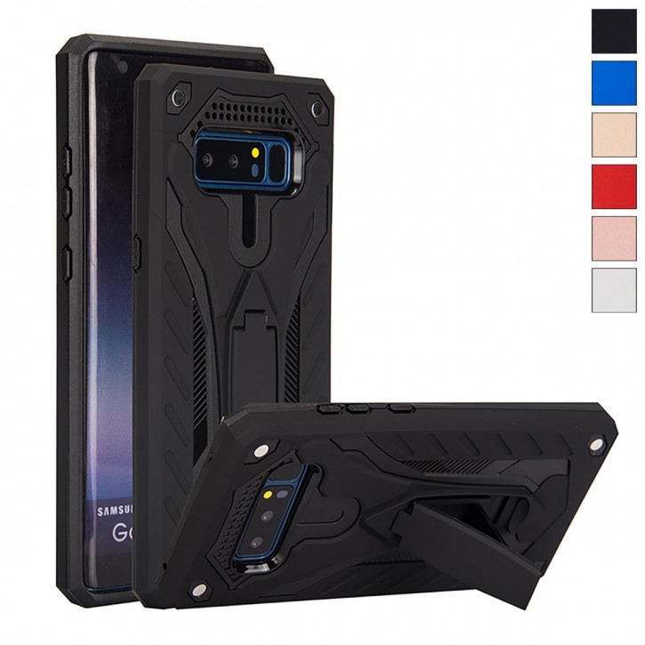 COOVY® Cover für Samsung Galaxy Note 8 SM-N950 / SM-N950F / SM-N950FD Bumper Case, Hülle Doppelschicht aus Plastik + TPU-Silikon, extra stark, Anti-Shock, Standfunktion | 