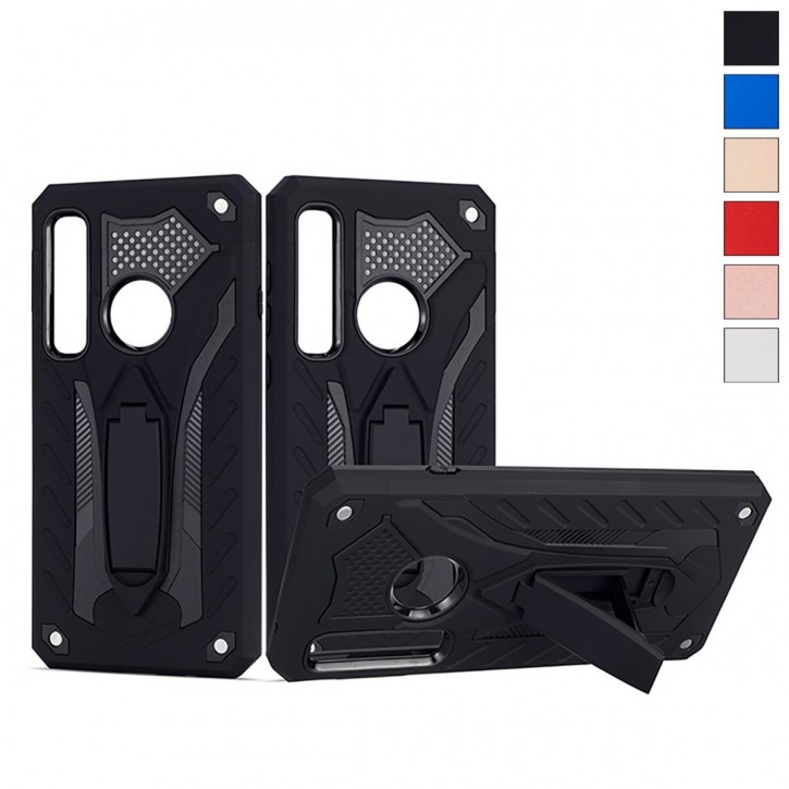COOVY® Cover für Samsung Galaxy A9 SM-A920 / SM-A920F/DS / A9 Star Pro/ A9s (Model 2018) Bumper Case, Hülle Doppelschicht aus Plastik + TPU-Silikon, extra stark, Anti-Shock, Standfunktion | 