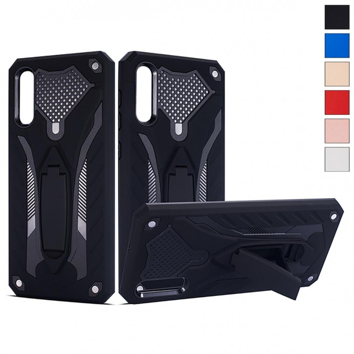 COOVY® Cover für Samsung Galaxy A50 SM-A505F/DS / A30s SM-A307FN/DS Bumper Case, Hülle Doppelschicht aus Plastik + TPU-Silikon, extra stark, Anti-Shock, Standfunktion | 