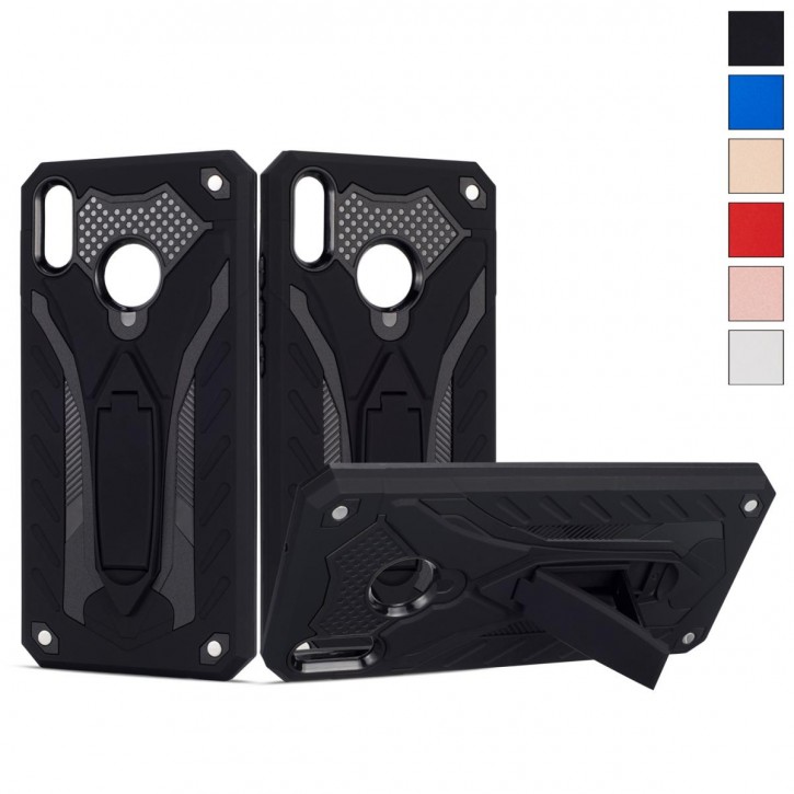 COOVY® Cover für Huawei Honor 8X / Honor View 10 lite Bumper Case, Hülle Doppelschicht aus Plastik + TPU-Silikon, extra stark, Anti-Shock, Standfunktion | 