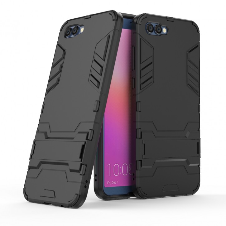 COOVY® Cover für Huawei Honor View 10 / V10 Bumper Case, Doppelschicht aus Plastik + TPU-Silikon, extra stark, Anti-Shock Hülle, Standfunktion | 