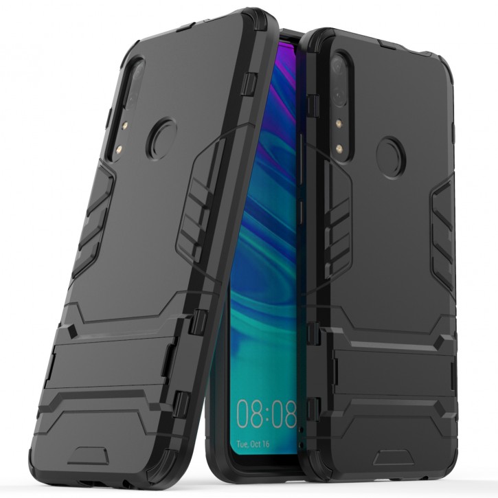 COOVY® Cover für Huawei P SMART Z / Y9 Prime 2019 / Honor 9X  Bumper Case, Doppelschicht aus Plastik + TPU-Silikon, extra stark, Anti-Shock Hülle, Standfunktion | 