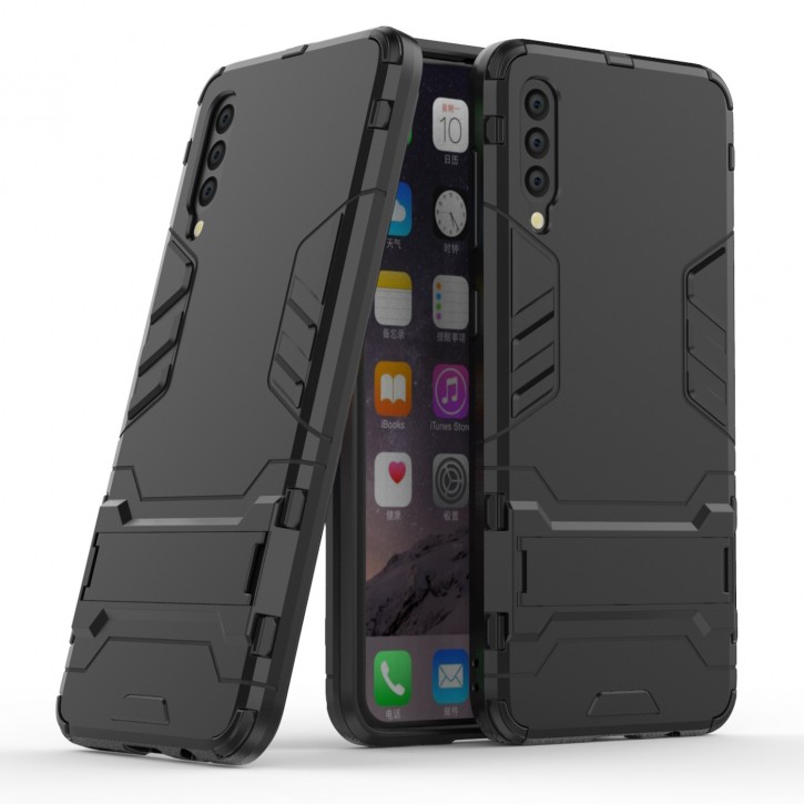 COOVY® Cover für Samsung Galaxy A50 SM-A505F/DS / A30s SM-A307FN/DS Bumper Case, Doppelschicht aus Plastik + TPU-Silikon, extra stark, Anti-Shock Hülle, Standfunktion | 