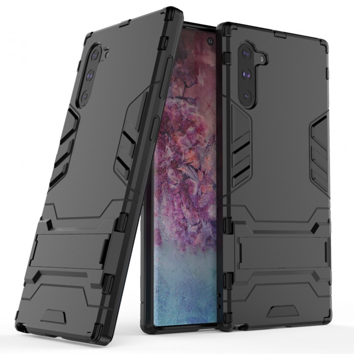 COOVY® Cover für Samsung Galaxy Note 10 SM-N970F / SM-N970F/DS Bumper Case, Doppelschicht aus Plastik + TPU-Silikon, extra stark, Anti-Shock Hülle, Standfunktion | 