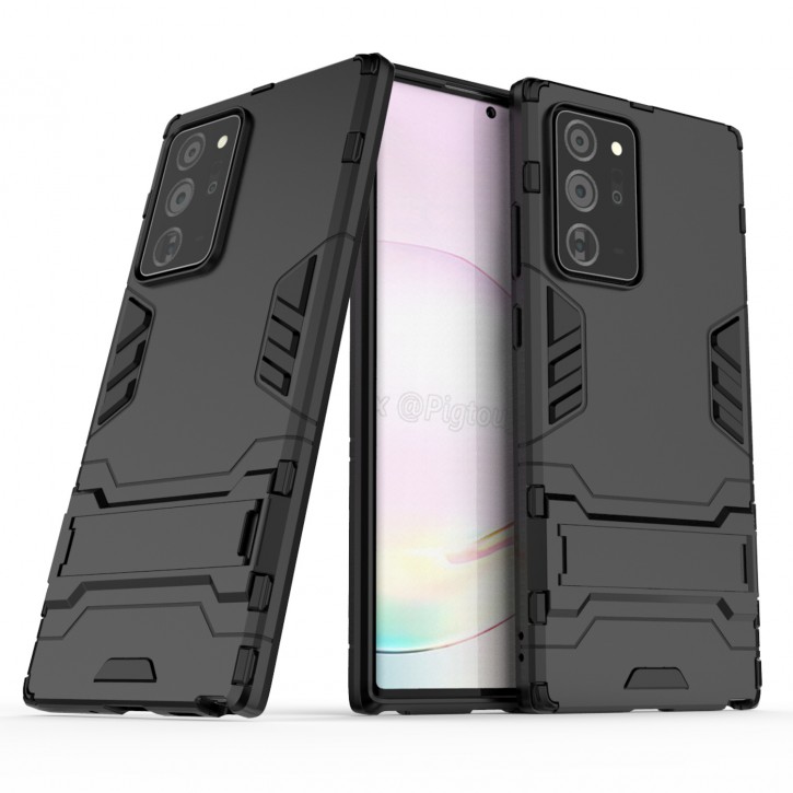 COOVY® Cover für Samsung Galaxy Note 20 Ultra  SM-N986B Bumper Case, Doppelschicht aus Plastik + TPU-Silikon, extra stark, Anti-Shock Hülle, Standfunktion | 