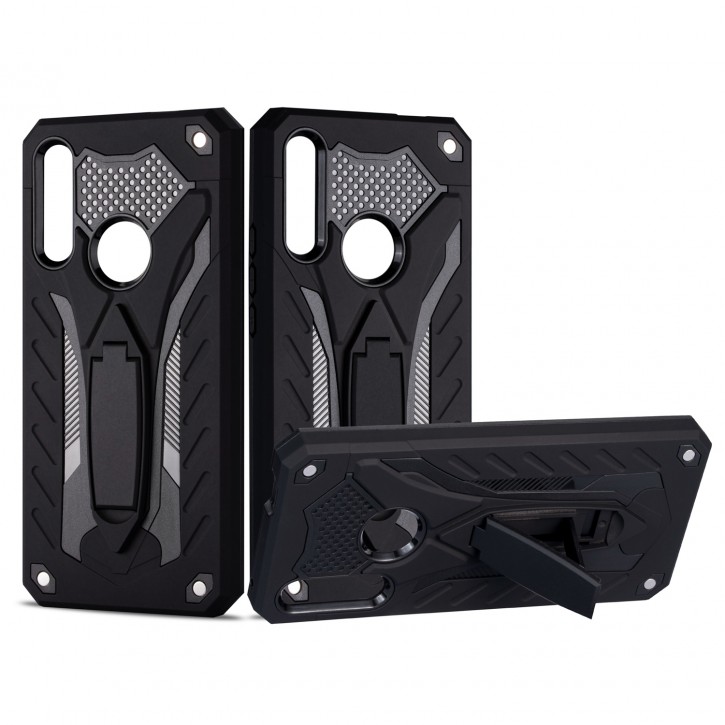 COOVY® Cover für Huawei P SMART Z / Y9 Prime 2019 / Honor 9X  Bumper Case, Hülle Doppelschicht aus Plastik + TPU-Silikon, extra stark, Anti-Shock, Standfunktion | 